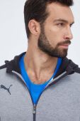 Кофта Puma чоловіча колір сірий з капюшоном меланж (3453822)