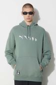 Бавовняна кофта Puma PUMA X RIPNDIP чоловіча колір зелений з капюшоном з принтом