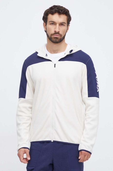 Кофта Puma чоловіча колір бежевий з капюшоном візерунок