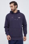 Бавовняна кофта Puma чоловіча колір синій з капюшоном з принтом