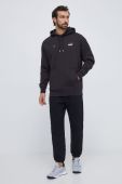 Бавовняна кофта Puma чоловіча колір чорний з капюшоном з принтом (3678443)