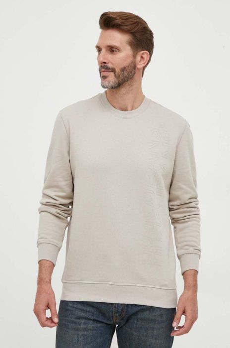 Бавовняна кофта Liu Jo чоловіча колір сірий з принтом