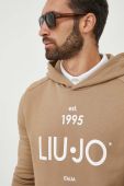 Кофта Liu Jo чоловіча колір бежевий з капюшоном з принтом