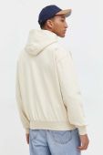 Кофта Karl Kani чоловіча колір бежевий з капюшоном однотонна