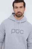 Бавовняна кофта POC чоловіча колір сірий з капюшоном з принтом
