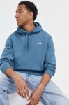 Кофта Vans чоловіча з капюшоном однотонна колір блакитний (3481161)