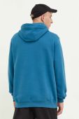 Бавовняна кофта Vans чоловіча з капюшоном з принтом колір блакитний
