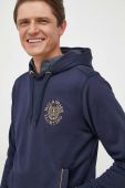 Кофта Paul&Shark чоловіча колір синій з капюшоном з аплікацією