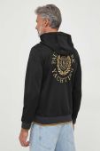 Кофта Paul&Shark чоловіча колір чорний з капюшоном з аплікацією