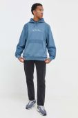 Бавовняна кофта Vans чоловіча з капюшоном з аплікацією колір блакитний (3481171)