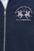 Бавовняна кофта La Martina чоловіча колір синій з аплікацією (3656687)