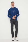 Бавовняна кофта Pepe Jeans чоловіча  з принтом колір блакитний