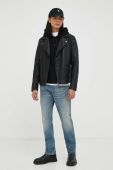 Кофта G-Star Raw чоловіча колір чорний з капюшоном однотонна