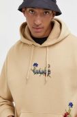 Кофта Vans чоловіча колір бежевий з капюшоном з аплікацією