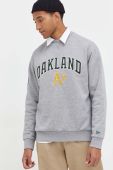 Кофта New Era чоловіча колір сірий меланж OAKLAND ATHLETICS