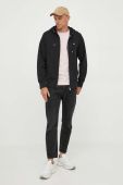 Кофта Gant чоловіча колір чорний з капюшоном однотонна (3341878)
