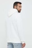 Кофта Gant чоловіча колір білий з капюшоном з аплікацією