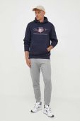 Кофта Gant чоловіча колір синій з капюшоном з аплікацією (3337951)