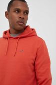 Кофта Napapijri чоловіча колір помаранчевий з капюшоном однотонна