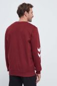 Бавовняна кофта Hummel чоловіча колір бордовий з принтом