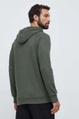 Кофта Hummel чоловіча колір зелений з капюшоном з принтом
