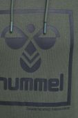 Кофта Hummel чоловіча колір зелений з капюшоном з принтом