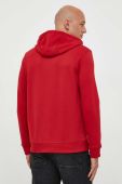Бавовняна кофта Joop! чоловіча колір червоний з капюшоном однотонна