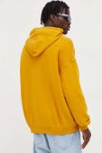 Кофта American Vintage чоловіча колір жовтий з капюшоном з принтом