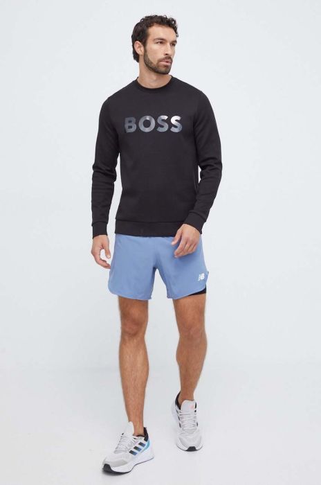 Бавовняна кофта Boss Green BOSS GREEN чоловіча колір чорний з принтом