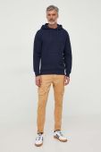Кофта United Colors of Benetton чоловіча колір синій з капюшоном однотонна (3617343)