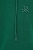 Кофта United Colors of Benetton чоловіча колір зелений з капюшоном однотонна