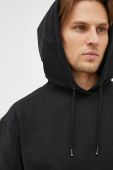 Кофта Boss Orange BOSS ORANGE чоловіча колір чорний з капюшоном однотонна