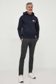 Кофта Tommy Hilfiger чоловіча колір синій з капюшоном з принтом (3617359)