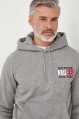 Кофта Tommy Hilfiger чоловіча колір сірий з капюшоном з принтом (3617364)