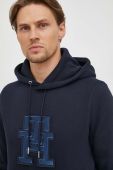 Кофта Tommy Hilfiger чоловіча колір синій з капюшоном з аплікацією (3577401)