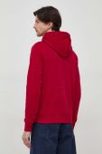 Кофта Tommy Hilfiger чоловіча колір бордовий з капюшоном однотонна