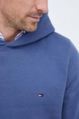 Кофта Tommy Hilfiger чоловіча з капюшоном однотонна колір блакитний (3532896)