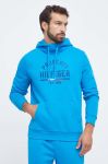 Кофта Tommy Hilfiger чоловіча колір зелений з капюшоном з принтом (3510116)