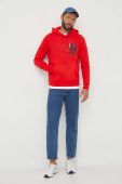 Кофта Tommy Hilfiger чоловіча колір червоний з капюшоном з принтом (3511429)