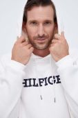Кофта Tommy Hilfiger чоловіча колір бежевий з капюшоном з аплікацією (3519729)