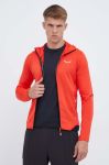 Спортивна кофта Salewa Pedroc Polarlite колір червоний з капюшоном однотонна