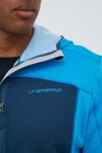 Спортивна кофта LA Sportiva Cosmic Hoody колір синій з капюшоном візерунок