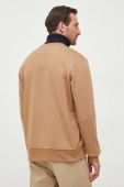 Бавовняна кофта BOSS чоловіча колір бежевий з принтом (3489040)