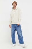 Кофта Tommy Jeans чоловіча колір бежевий з капюшоном з аплікацією (3540917)