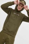 Кофта Tommy Jeans чоловіча колір зелений з капюшоном з аплікацією (3540958)