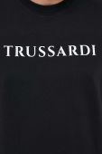 Бавовняна кофта Trussardi чоловіча колір чорний з принтом