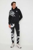 Кофта PLEIN SPORT чоловіча колір чорний з капюшоном з принтом (3372531)