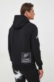 Кофта PLEIN SPORT чоловіча колір чорний з капюшоном з принтом (3372531)