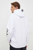 Кофта PLEIN SPORT чоловіча колір білий з капюшоном з принтом (3577416)