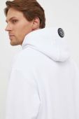 Кофта PLEIN SPORT чоловіча колір білий з капюшоном з принтом (3577416)
